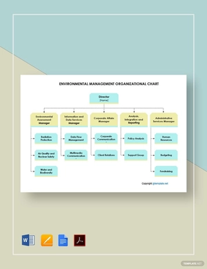 Environmental Management Organizational Chart Template