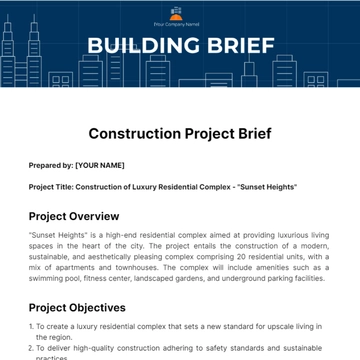 Free Building Brief Template to Edit Online Free Building Brief Template to Edit Online