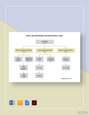 Small Fire Department Organizational Chart Template