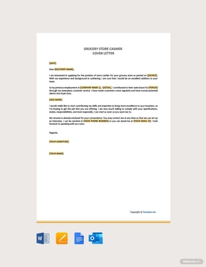 Grocery Store Cashier Cover Letter