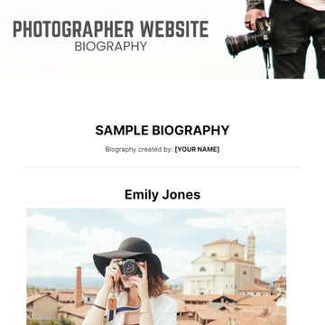 Free Sample Biography Template to Edit Online
