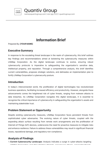 Free Information Brief Template to Edit Online