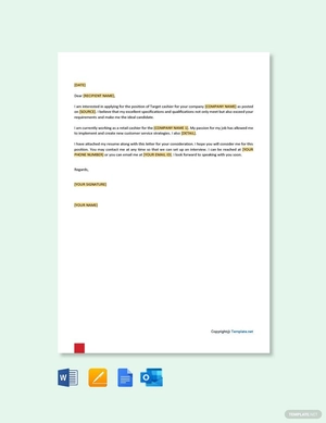 Target Cashier Cover Letter