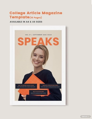 College Article Magazine Template