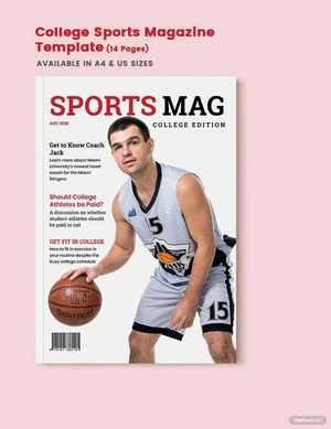 College Sports Magazine Template