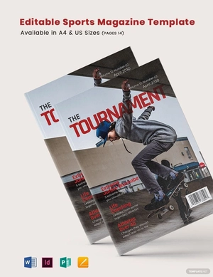 Editable Sports Magazine Template