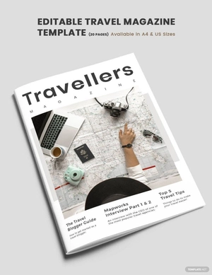Editable Travel Magazine Template