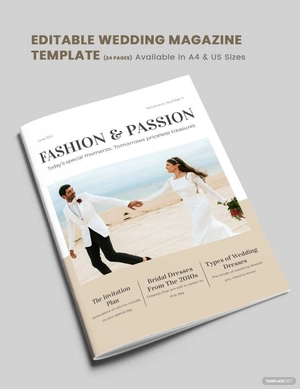 Editable Wedding Magazine Template