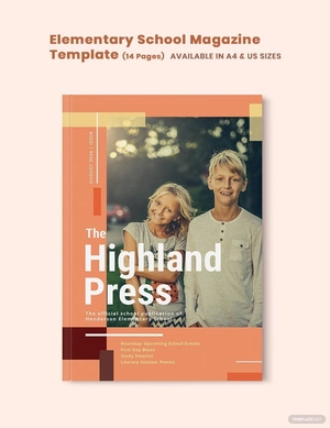 Elementary School Magazine Template
