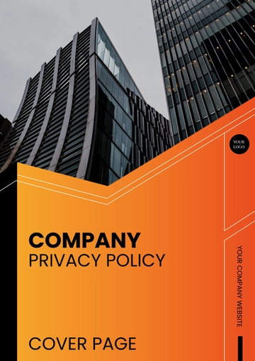 Free Company Privacy Policy Cover Page Template to Edit Online