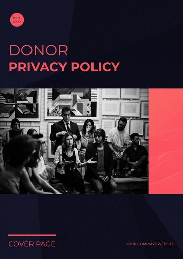 Free Donor Privacy Policy Sample Cover Page Template to Edit Online
