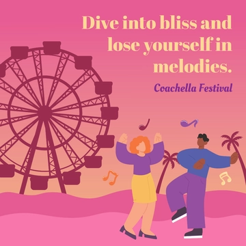 Free Coachella Festival Instagram Post Template to Edit Online
