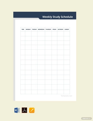 Weekly Study Schedule Template Weekly Study Schedule Template