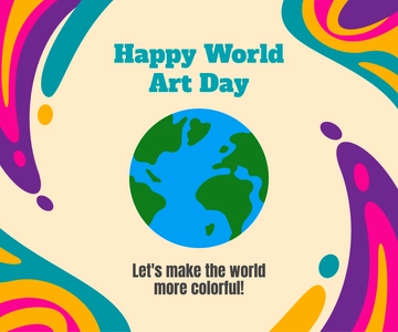 Free World Art Day Ad Banner Template to Edit Online