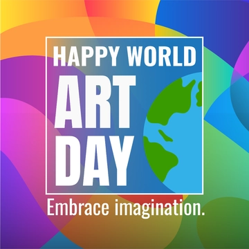 Free World Art Day Instagram Post Template to Edit Online