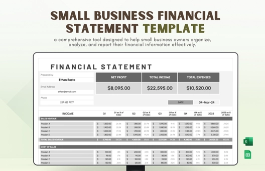 Small Business Financial Statement Template Small Business Financial Statement Template
