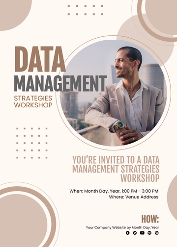 Free Data Management Strategies Workshop Invitation Card Template to Edit Online