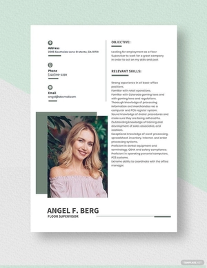 Floor Supervisor Resume