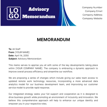 Free Advisory Memorandum to Edit Online