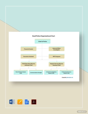 Small Police Organizational Chart Template