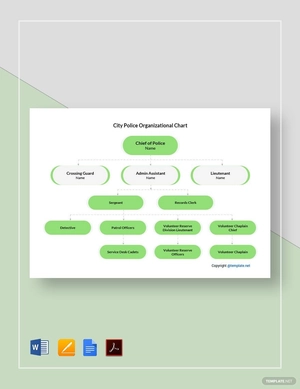 City Police Organizational Chart Template