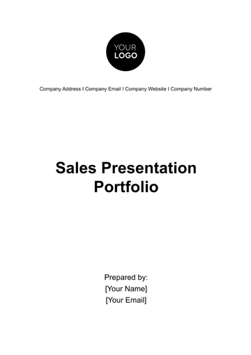 Free Sales Presentation Portfolio Template to Edit Online
