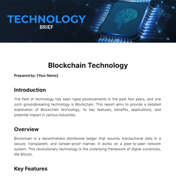 Free Technology Brief Template to Edit Online