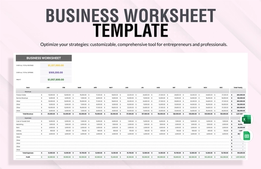 Business Worksheet Template