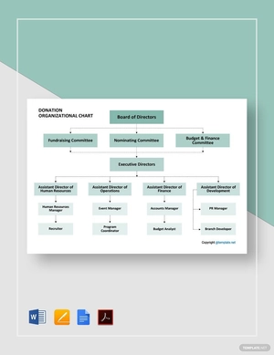 Donation Organizational Chart Template