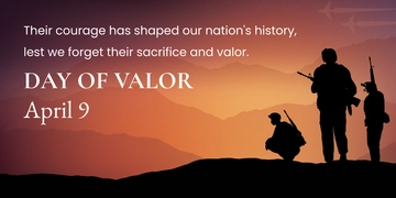 Free Day of Valor  X Post Template to Edit Online