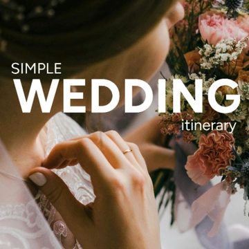 Free Small Wedding Itinerary Template to Edit Online