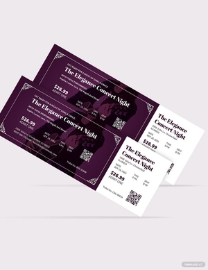 Elegant Concert Ticket Template