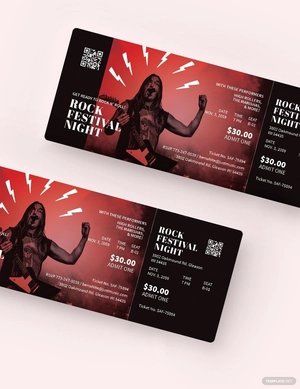 Rock Festival Concert Ticket Template