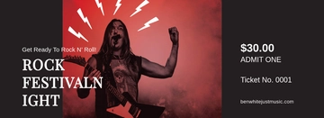 Free Rock Festival Concert Ticket Template to Edit Online