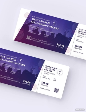 Worship Concert Ticket Template