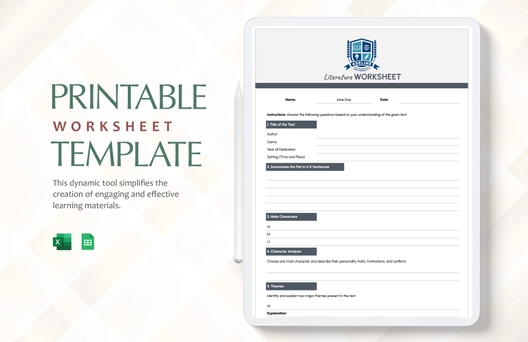 Printable Worksheet Template