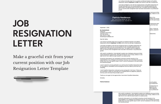 Job Resignation Letter