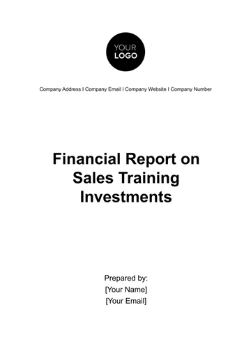 Free Financial Report on Sales Training Investments Template to Edit Online