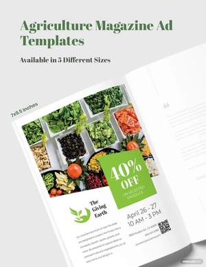 Agriculture Magazine Ads Template