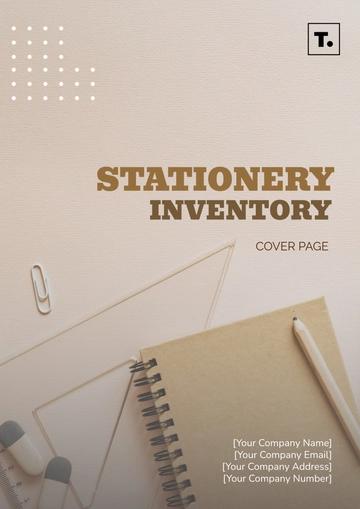 Free Stationery Inventory Cover Page Template to Edit Online