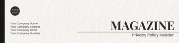 Free Magazine Privacy Policy Header Template to Edit Online