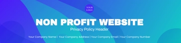 Free Non Profit Website Privacy Policy Header Template to Edit Online