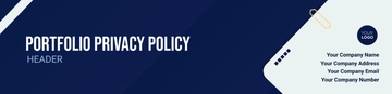 Free Portfolio Privacy Policy Header Template to Edit Online