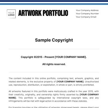 Free Sample Copyright Template to Edit Online