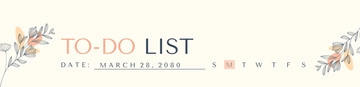 Free Wedding Planning To Do List Header Template to Edit Online