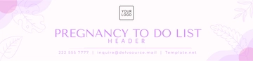 Free Pregnancy To Do List Header Template to Edit Online