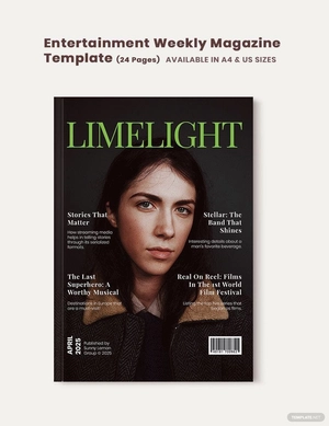 Entertainment Weekly Magazine Template