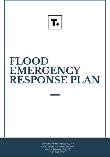 Free Flood Emergency Response Plan Template to Edit Online