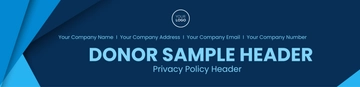 Free Donor Sample Privacy Policy Header Template to Edit Online