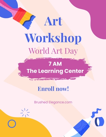 Free World Art Day Flyer Template to Edit Online